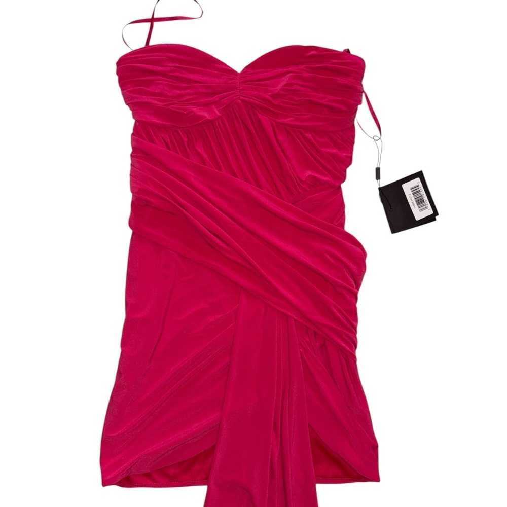 Mac Duggal Strapless mini dress Sweetheart Neckline Ruched Pink Size 2 NWT - Picture 5 of 8